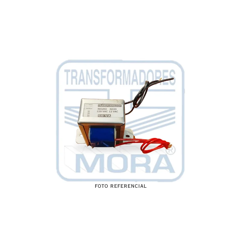 Transformador 12V50VA Abrazadera Metálica y Chicote FORMATO