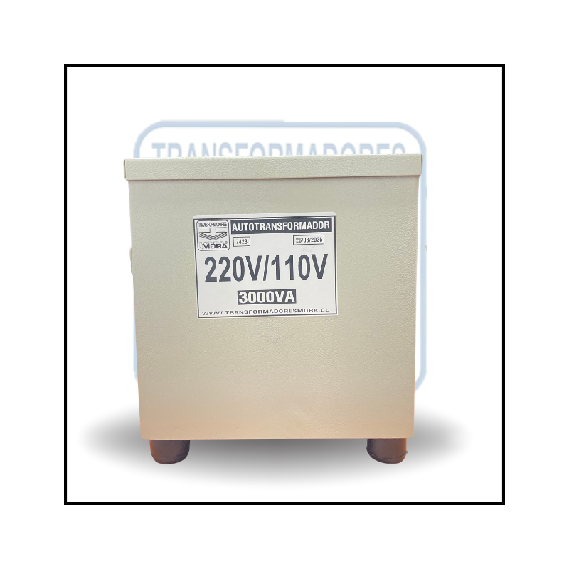 AUTOTRANSFORMADOR 220/110 V - 3000 VA GABINETE