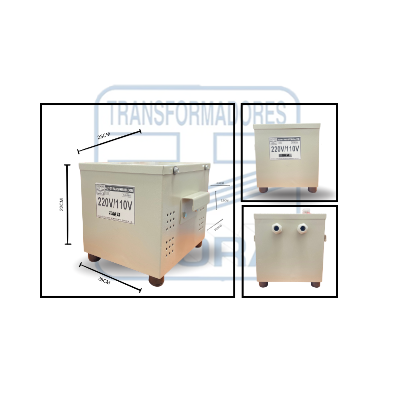 Autotransformador 220/110V - 7000W GABINETE - Imagen 2