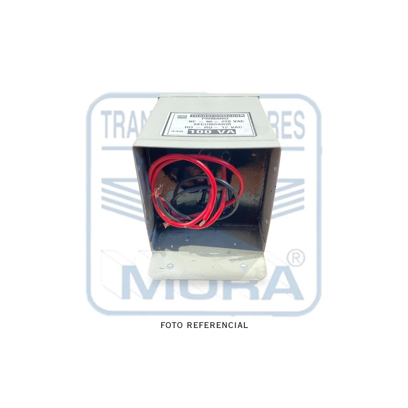 TRANSFORMADOR 220V 12V - 100VA GABINETE Y RESINA FORMATO
