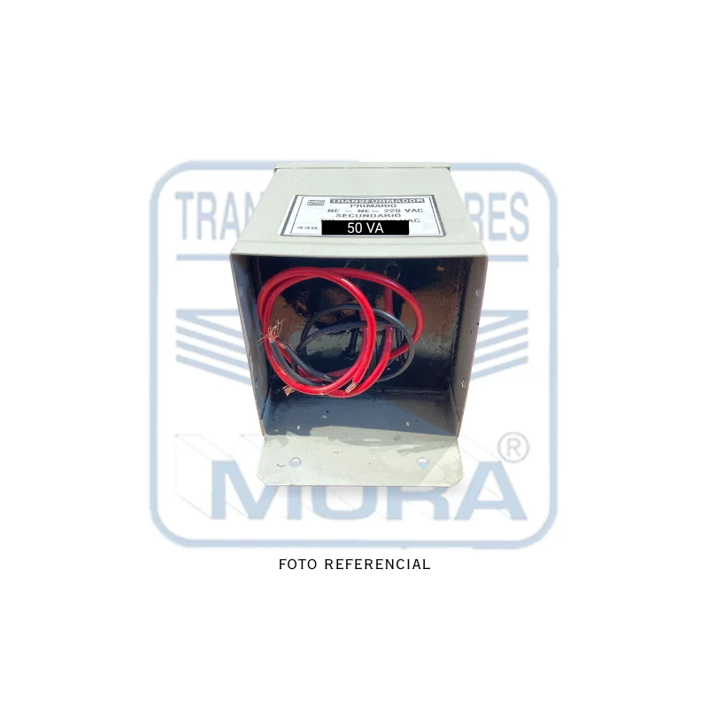 TRANSFORMADOR 220V 12V - 50VA GABINETE Y RESINA FORMATO